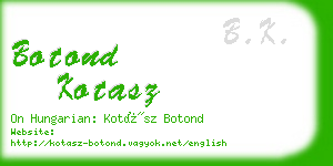 botond kotasz business card